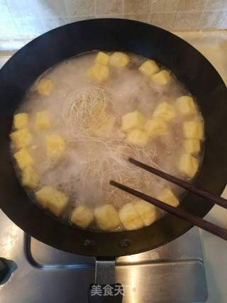 鸭血粉丝汤的做法步骤:5