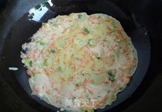 健康营养早餐——胡萝卜鸡蛋饼的做法步骤:9