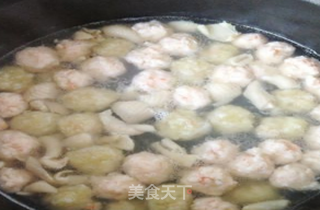 虾丸鸡皮汤的做法步骤:9