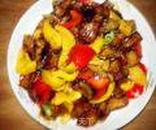彩椒地三鲜的做法步骤:15