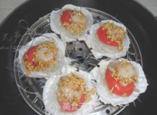 蒜蓉粉丝蒸扇贝的做法步骤:10