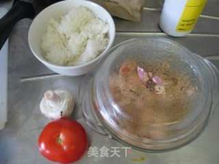 浓郁奶香【蘑菇鸡肉焗饭】的做法步骤：1