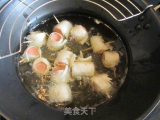 杏鲍菇香肠卷的做法步骤:6