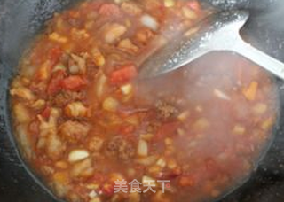 番茄肉酱香肠排排队意大利面的做法步骤:13