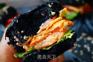 奥尔良鸡腿堡的做法步骤:12