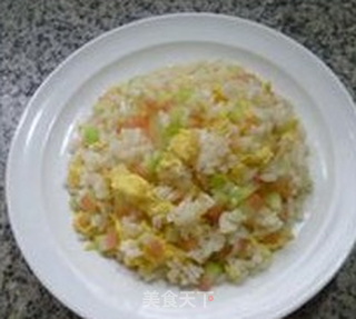 鸡蛋西瓜皮炒饭的做法步骤:13