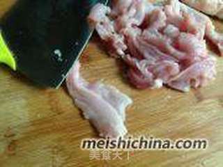 茭白炒肉片的做法步骤:2