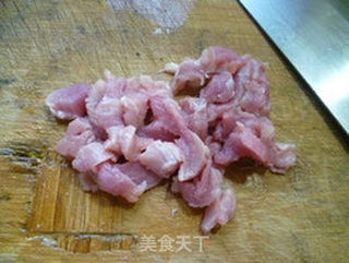 咸菜里脊肉炒毛豆的做法步骤:3
