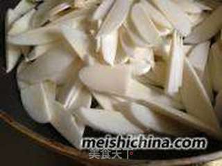 茭白炒肉片的做法步骤:7