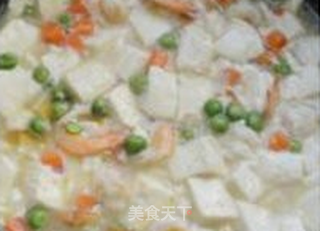 虾球烩豆腐的做法步骤:10