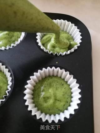 迷你抹茶小蛋糕的做法步骤:9