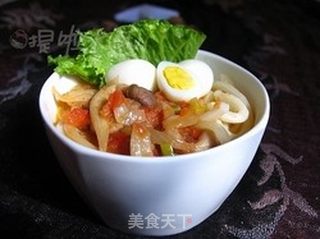简单也营养——茄汁乌冬面的做法步骤:13