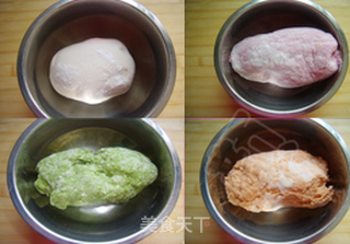 【彩虹馄饨】为宝宝打造的美食的做法步骤:2