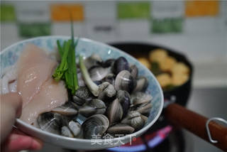 海鲜汤年糕的做法步骤:7