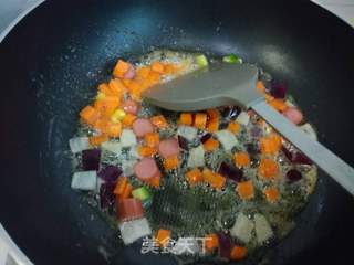 快手懒人餐-五彩馒头丁的做法步骤:7
