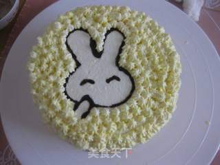 兔子生日蛋糕的做法步骤:12