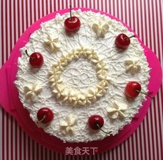 芒果樱桃鲜奶蛋糕的做法步骤：24