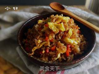 酱油炒饭的做法步骤:2