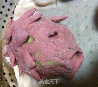 火龙果馒头的做法步骤:7