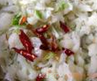 红椒拌花菜的做法步骤:7