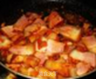 回锅肉烧藕片的做法步骤:6