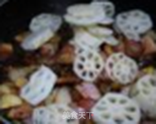 回锅肉烧藕片的做法步骤:9