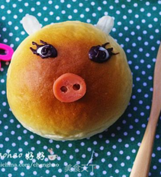 可爱猪肠包的做法步骤:19