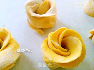 南瓜花卷的做法步骤:8