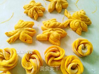 南瓜花卷的做法步骤:9