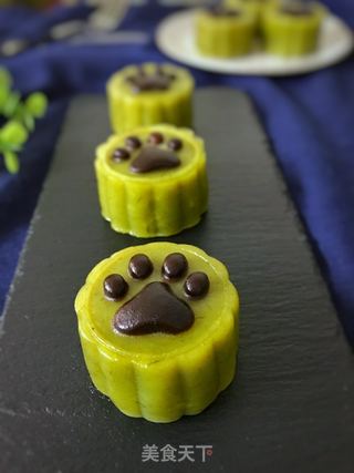 萌趣猫爪青团的做法步骤:15