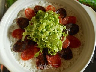 腊肠煲仔饭的做法步骤:6
