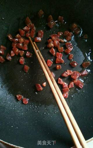 香肠炒饭的做法步骤:3