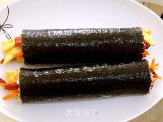鱼饼紫菜包饭的做法步骤:23