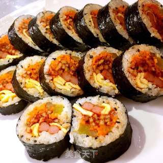鱼饼紫菜包饭的做法步骤:25