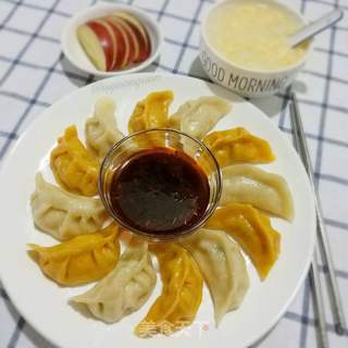 【学生早餐】双色烫面蒸饺的做法步骤:9