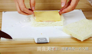 火腿芝士西多士的做法步骤:6