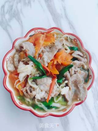 西红柿瘦肉煮面的做法步骤:5