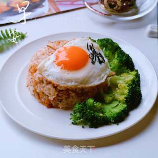 韩式辣白菜炒饭的做法步骤:8