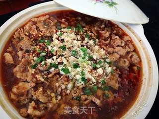 快手懒人餐一一水煮肉片的做法步骤:14
