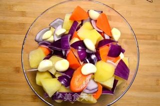 什蔬黑椒烤鸡的做法步骤:4