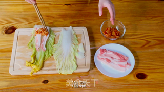 日式白菜肉卷的做法步骤:4