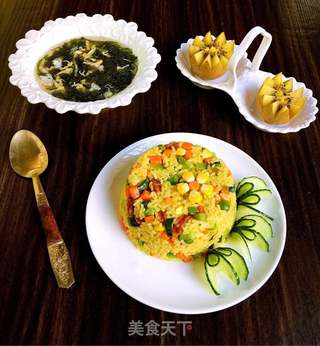 咖喱炒饭的做法步骤:12