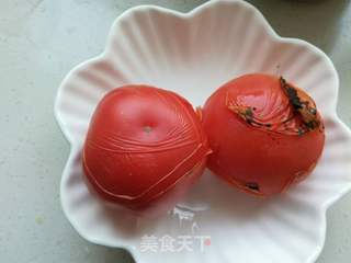 番茄浓汤汆肉片的做法步骤:6