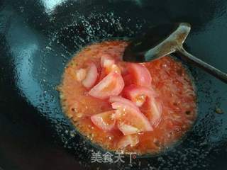 番茄浓汤汆肉片的做法步骤:11