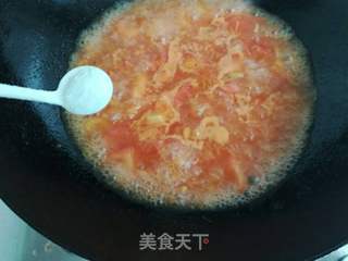番茄浓汤汆肉片的做法步骤:13