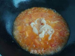 番茄浓汤汆肉片的做法步骤:14
