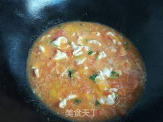 番茄浓汤汆肉片的做法步骤:17
