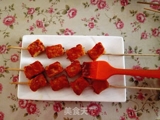 #快手懒人餐#烤鱼豆腐的做法步骤:3