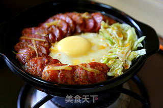 麻辣香肠煲仔饭的做法步骤:11