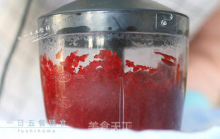 甜菜根牛油果虾饭团的做法步骤:3